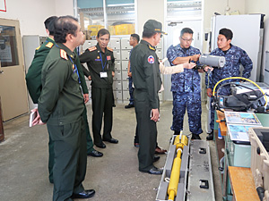 Explanation at JMSDF Sub Area Activity Okinawa