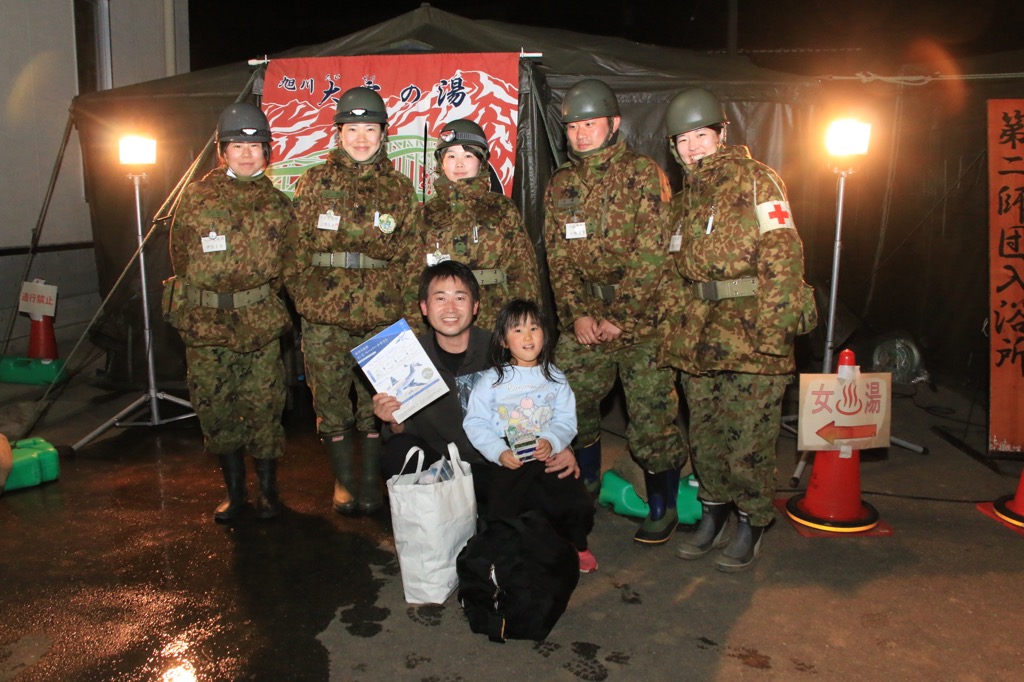 熊野交流センターにおける入浴支援（第2後方支援連隊・第2特科連隊）
