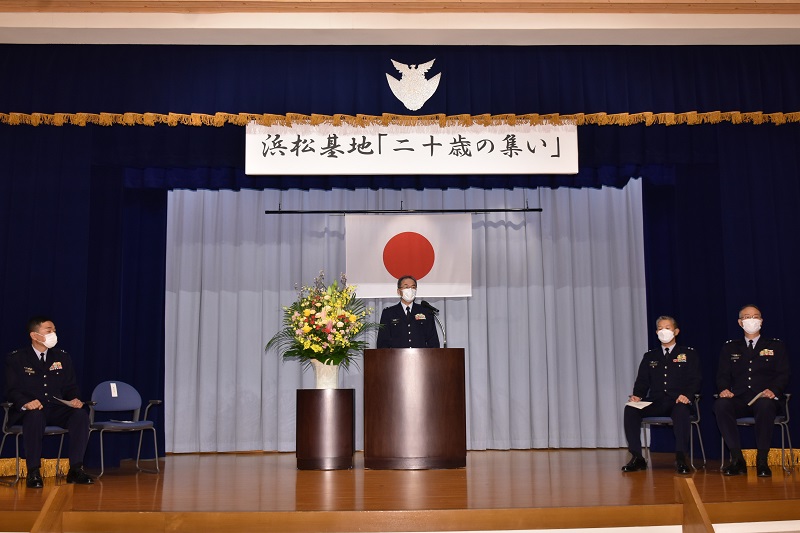 基地司令による祝辞の画像