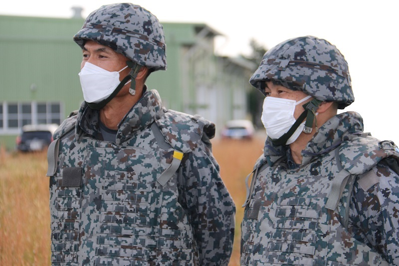 基地警備訓練の様子の画像