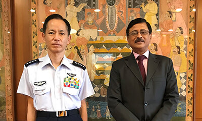 航空幕僚長による在日印大使への表敬訪問および印空軍参謀長とのテレビ