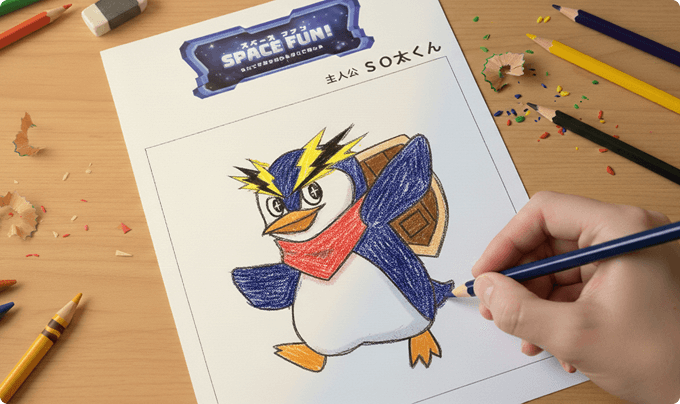 マスコット塗り絵