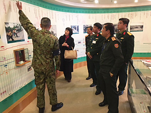 Explanation at JGSDF Camp Asaka