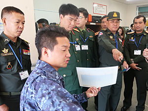 Explanation at JMSDF Sub Area Activity Okinawa