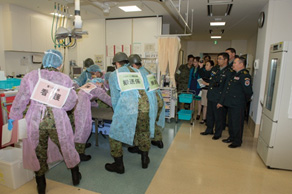 Exercise to accept many injured people in the Central Hospital