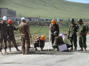 Constructing upper layer