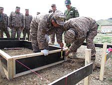 Building framework for concrete