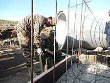 Reinforcing bars layout instruction