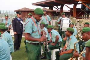 Watching the band prepare for performance