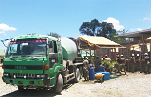 Setting by a Mixer Vehicle