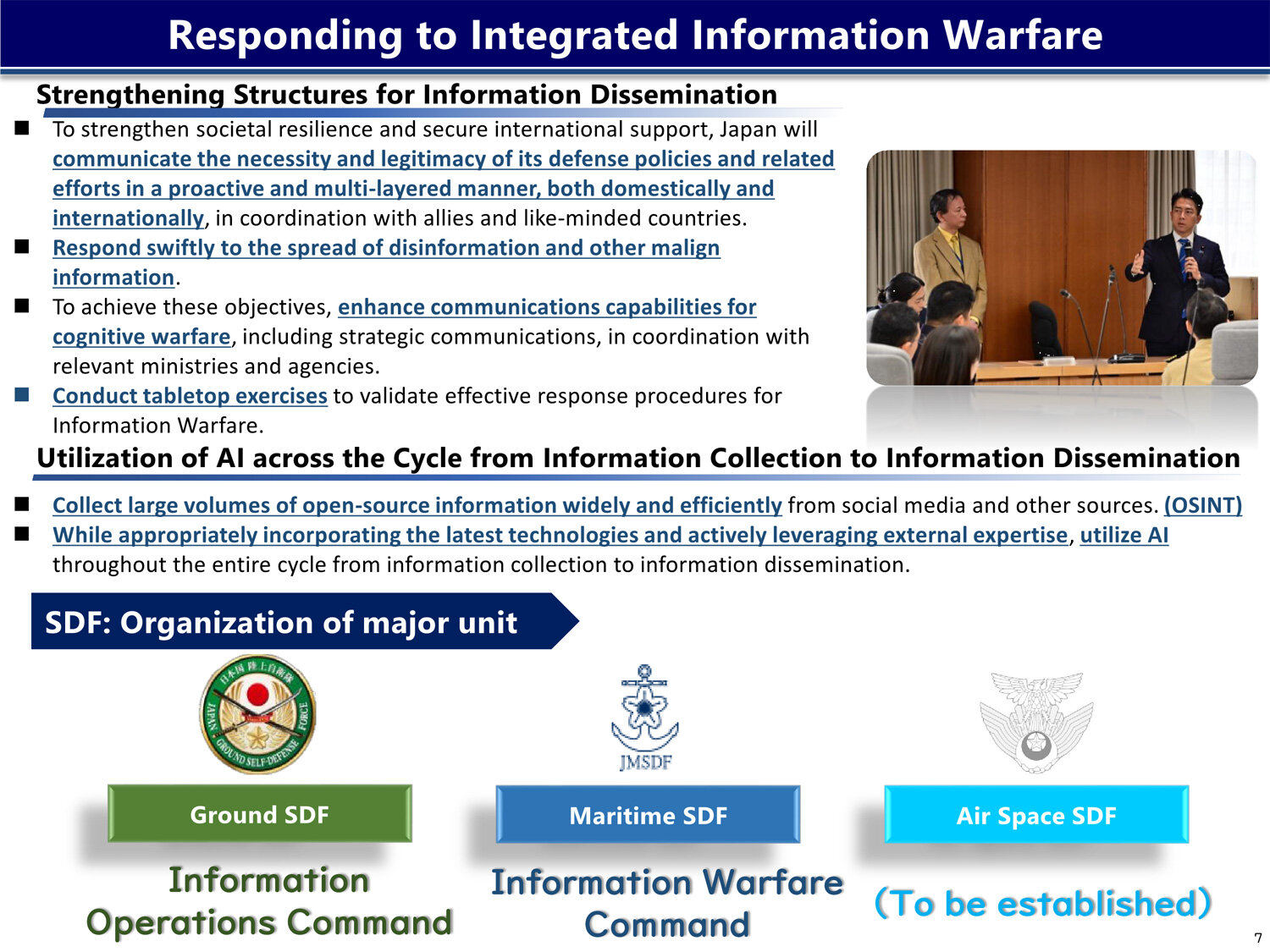 Responding to Integrated Information Warfare
