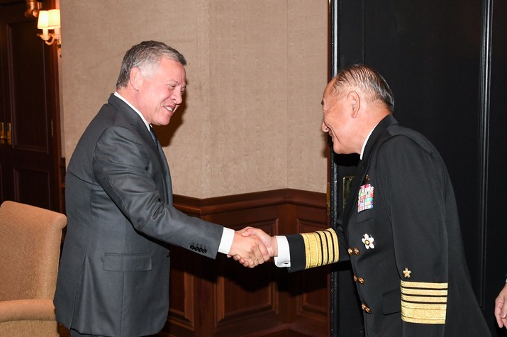 Defense Minister’s Courtesy Call to, and the Visit to JGSDF Narashino Training Area by, His Majesty King Abdullah II of the Hashemite Kingdom of Jordan