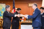 Courtesy Call by the Commander of U.S. Pacific Fleet and the Commander of U.S. Forces Japan/Fifth Air Force