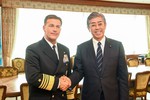 Courtesy Call by the Commander of U.S. Pacific Fleet and the Commander of U.S. Forces Japan/Fifth Air Force