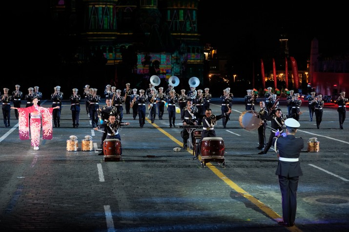 JGSDF Central Band Takes Part in the  International Military Tattoo “Spasskaya Tower” in Russia