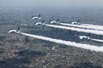 Salute Flyover by JASDF Blue Impulse