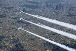 Salute Flyover by JASDF Blue Impulse