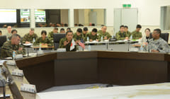 Senior-level meeting between GSDF Chief of Staff General Iwata, the commander of the U.S. Army Pacific and the commander of the III Marine Expeditionary Force