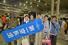 陸自隊員との記念撮影