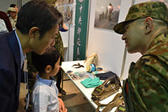 化学装備品の展示