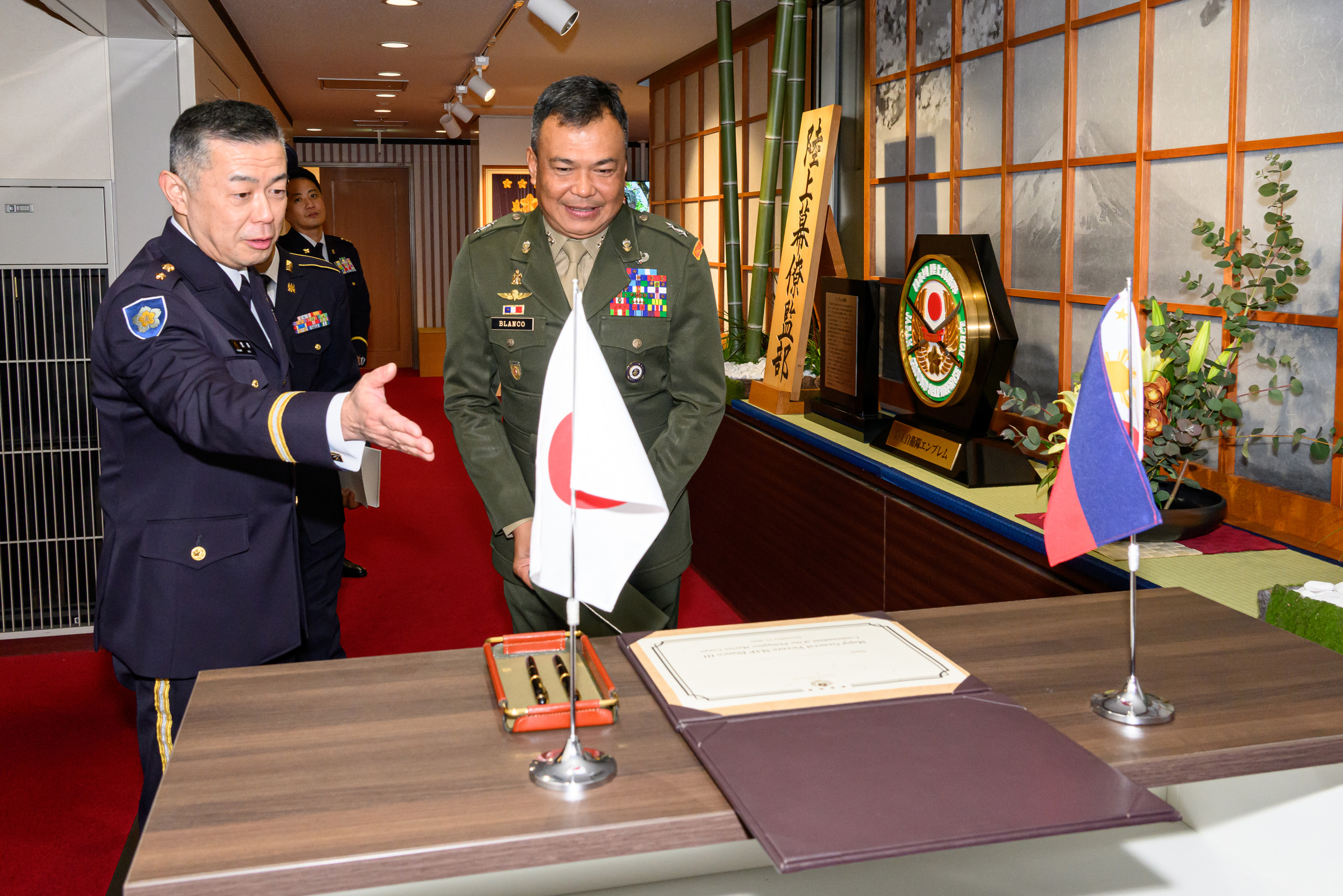 フィリピン海兵隊司令官ビセント・マップ・ブランコ三世少将の来省行事