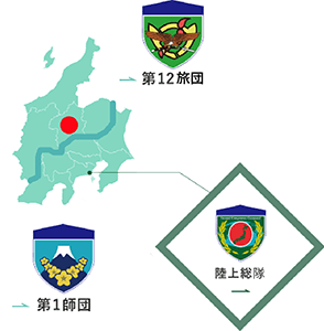 相馬原駐屯地の地図