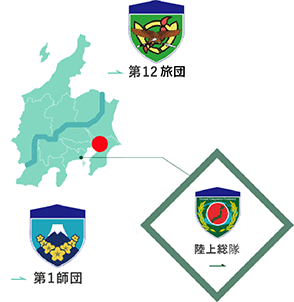 下志津駐屯地の地図