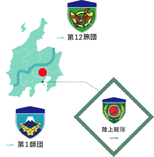 十条駐屯地の地図
