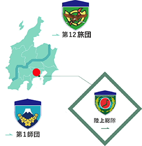横浜駐屯地の地図