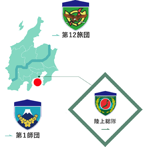 武山駐屯地の地図