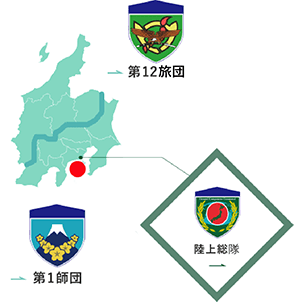 武山駐屯地の地図