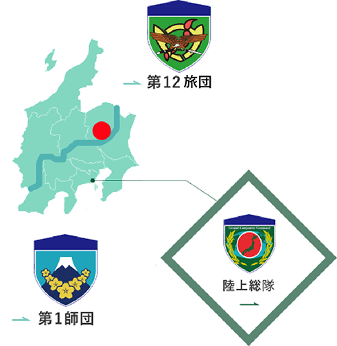 宇都宮駐屯地の地図