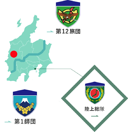 松本駐屯地の地図