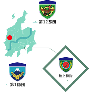 松本駐屯地の地図