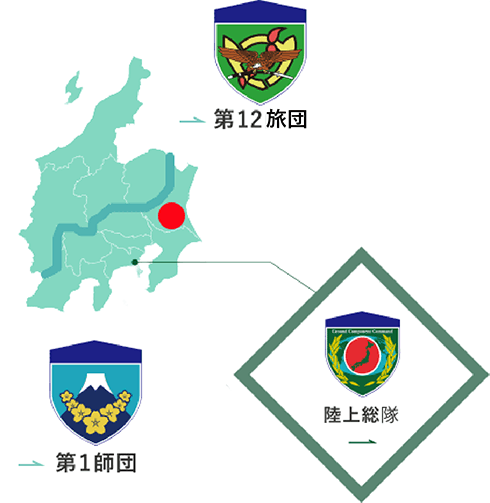 朝日分屯地の地図