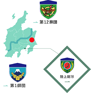 朝日分屯地の地図