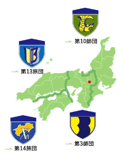 大津駐屯地の地図