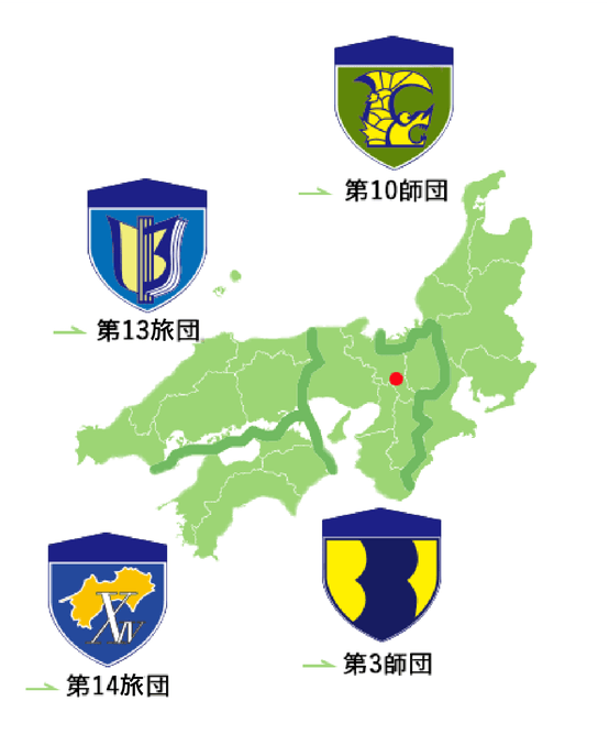 桂駐屯地の地図