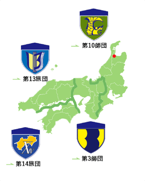 富山駐屯地の地図