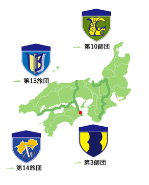 徳島駐屯地の地図