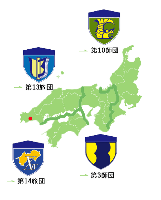 防府分屯地の地図