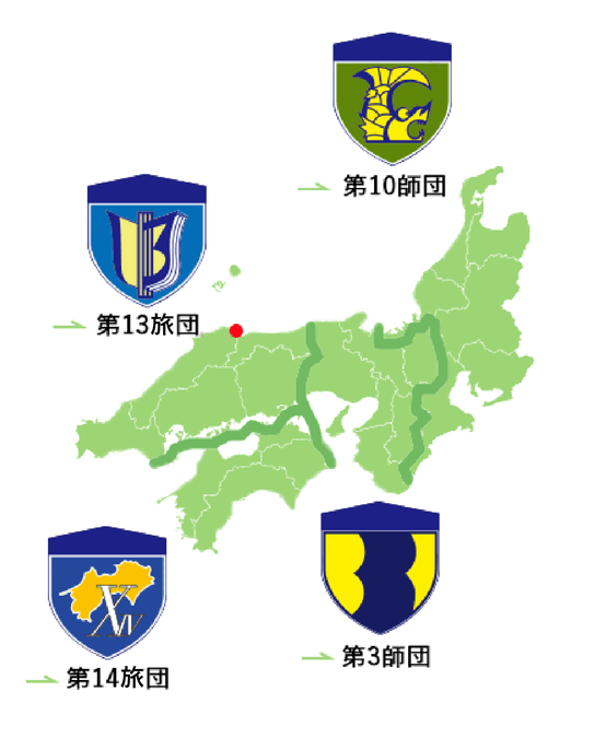 美保分屯地の地図