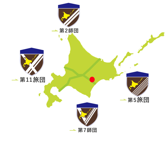 帯広駐屯地の地図