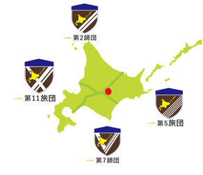鹿追駐屯地の地図