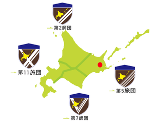 別海駐屯地の地図