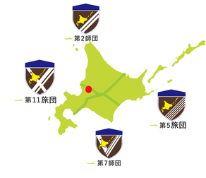 滝川駐屯地の地図