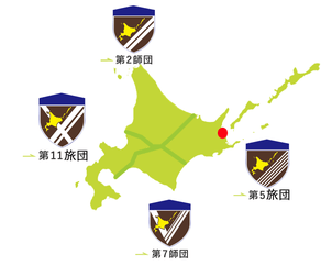 標津分屯地の地図