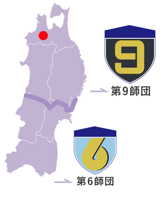 弘前駐屯地の地図