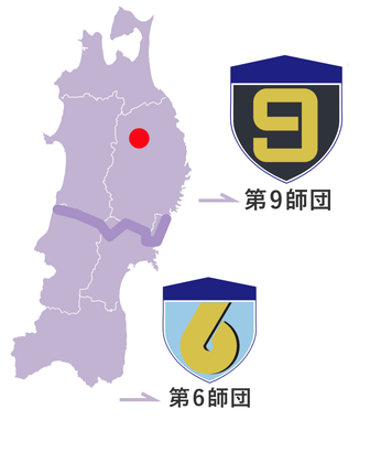 岩手駐屯地の地図