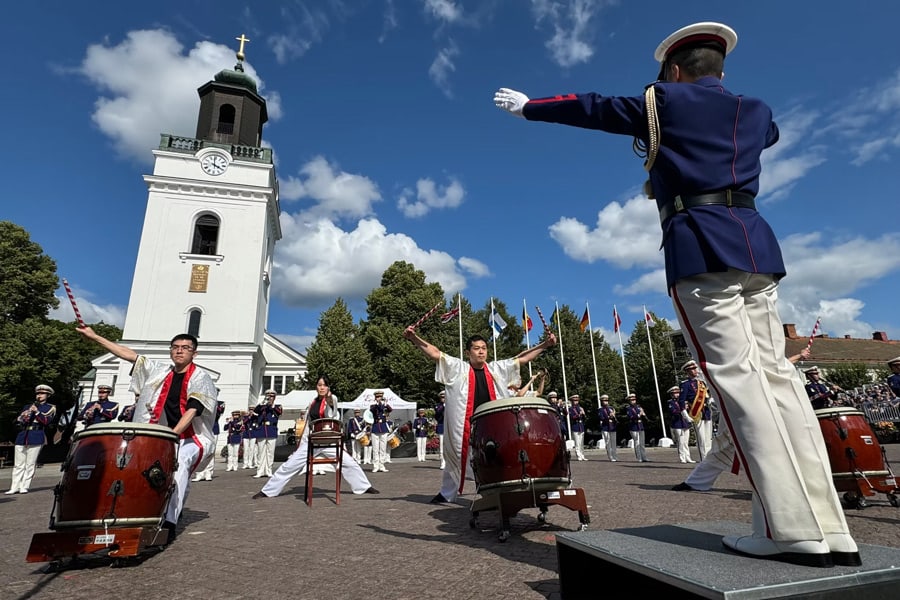 エークシェー国際軍楽祭（スウェーデン）での演奏